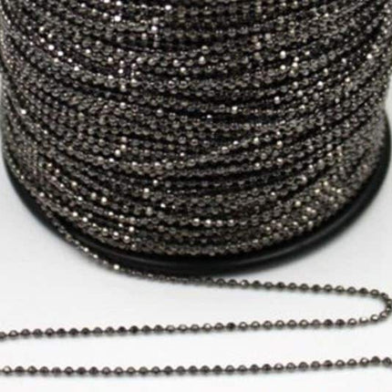 10 Feet Sample Facet Ball Chain with FREE 10 pcs of Connectors - 1.5mm/1.2mm Bulk Wholesale Ball chain - 15DC