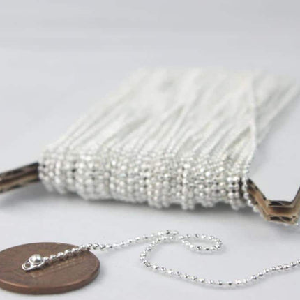 100 Feet Sample Facet Ball Chain with FREE 100 pcs of Connectors - 1.2mm - Antique Brass/Copper/Rhodium/Gunmetal/Silver/Rose Gold - 12DC