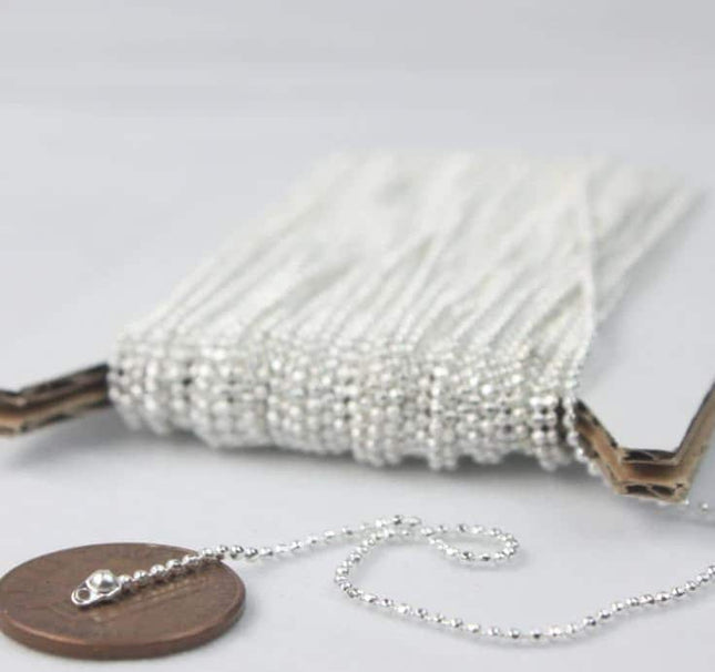 100 Feet Sample Facet Ball Chain with FREE 100 pcs of Connectors - 1.2mm - Antique Brass/Copper/Rhodium/Gunmetal/Silver/Rose Gold - 12DC