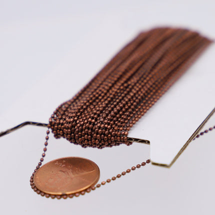 300 Feet Sample Facet Ball Chain with FREE 100 pcs of Connectors - 1.2mm - Antique Brass/Copper/Rhodium/Gunmetal/Silver/Rose Gold - 12DC