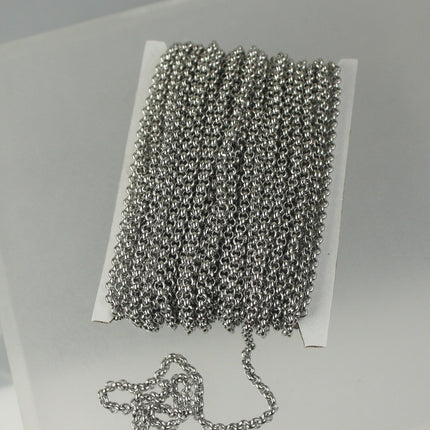 10 Ft Stainless Steel Chain ROLO chain - 2.0mm 2mm - Bulk Chain Necklace Wholesale DIY Jewelry Chain - ST20BL