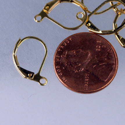 50 raw Brass Bronze Leverback Earrings earwire - 10X16mm