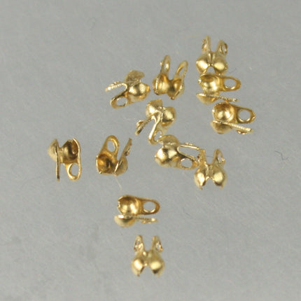 100pcs of RAW Brass ball chain crimp type connector for 1.2mm chain