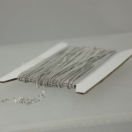 Stainless Steel chain bulk, 10ft spool of Surgical Stainless Steel 316L Sturdy tiny curb chain - 1.45mm Soldered Link