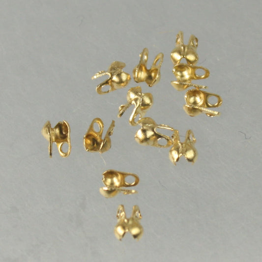 100pcs of RAW Brass ball chain crimp type connector for 1.5mm chain - BALLCON15