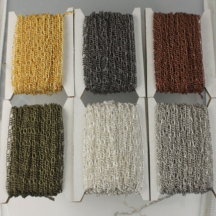 Gunmetal Figaro Chain Bulk Chain, 10 ft Spool of Sturdy SOLDERED figaro chain - 2.9mm -  Chain  Wholesale Chain DIY Chain - 2.9FIGARO