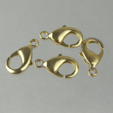 20 pcs of RAW Brass BIG lobster claw brass clasp 16x9mm - LOB16