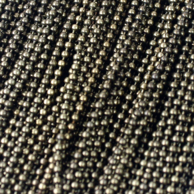 12 ft.  spool of VINTAGE Antique Brass finished ball chain - 1.5mm ball size with free 10pcs of connector(crimp)  - 15BALL