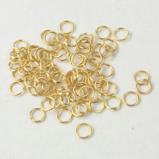 4mm Jump Rings, 1000 Gold Plated Jump Rings Jumprings Open 4x0.5mm 24 Gauge 24G Link Connector Open Jump Rings - 5x4mm