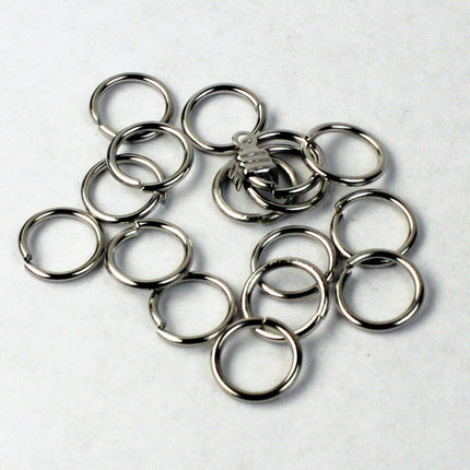 10mm Jump Rings, 50 pcs of Rhodium Jump Rings / Jumprings - 10mm 16 gauge 1.2 mm Link Connector Open Jump Rings 12x10mm