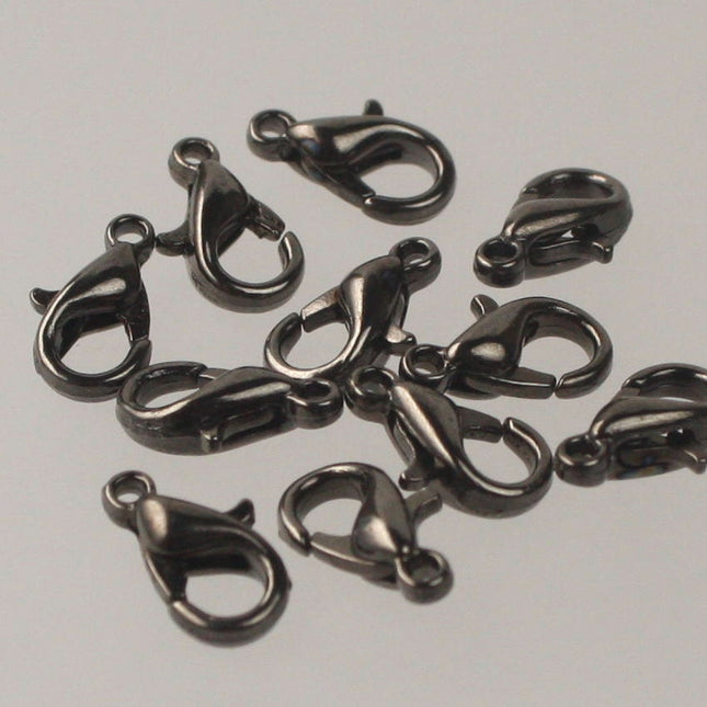 30 pcs of Gunmetal Alloy Zinc lobster claw clasp 10x5mm - LOB10