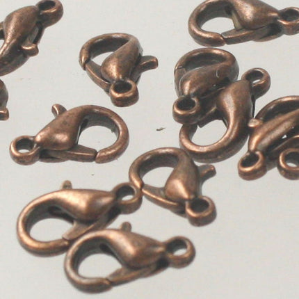 30 pcs of Antique Copper Plated Alloy Zinc lobster claw clasp 10x5mm - LOB10