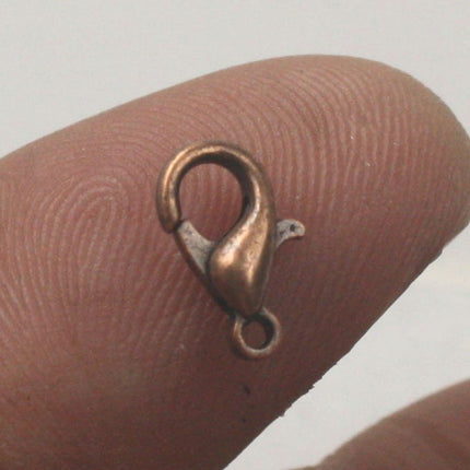 30 pcs of Antique Copper Plated Alloy Zinc lobster claw clasp 10x5mm - LOB10