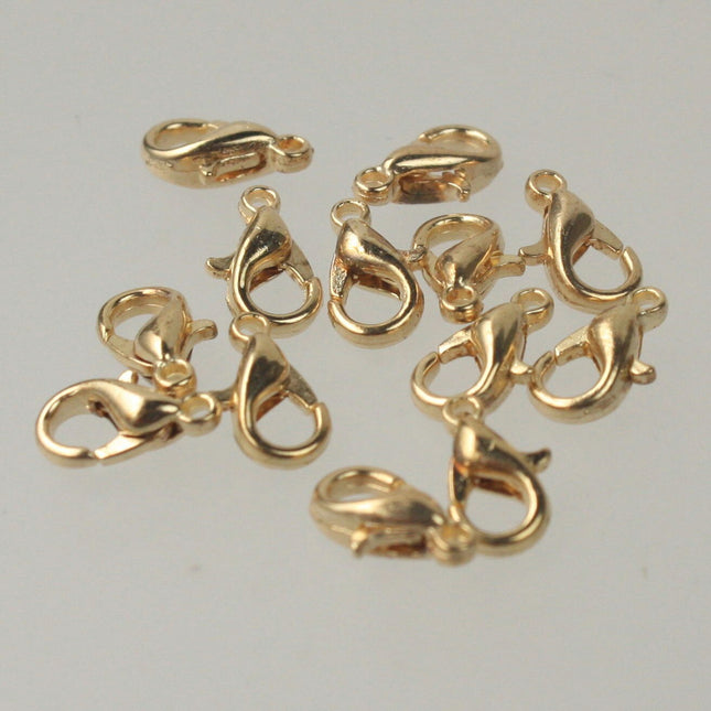30 pcs Gold Plated Alloy Zinc lobster claw clasp - 10x5mm - LOB10