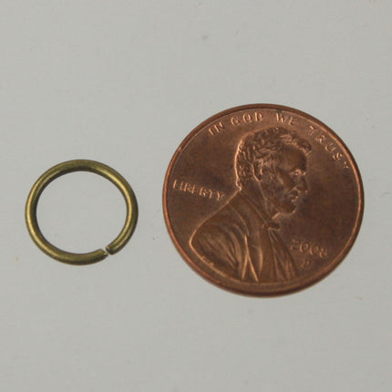 10mm Jump Rings, 50 Antique Brass Jump Rings / Bronze Open 10x1.2mm 16 Gauge 16G  Link Connector Open Jump Rings O Ring 12x10mm