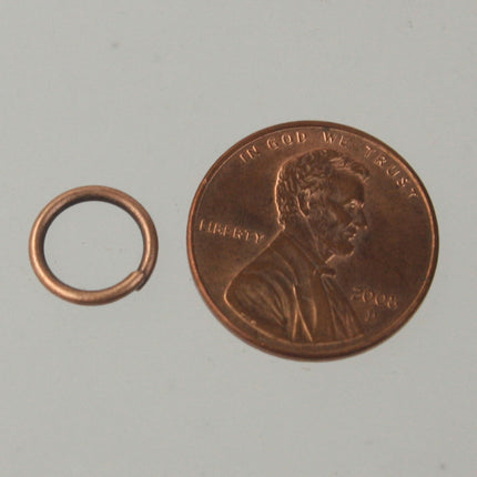 10mm Jump Rings, 50 Antique Copper Jump Rings Open 10x1.2mm 16 Gauge 16G Bulk Jumprings Jump Rings Link Connector Open Jump Rings  12x10mm