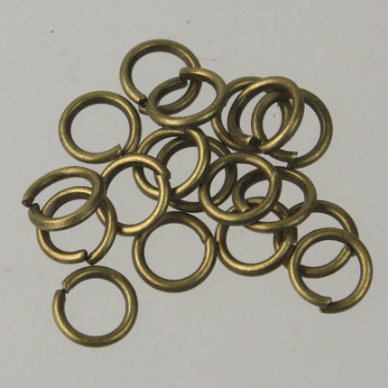 8mm Jump Rings, 100 Antique Brass Jump Rings / Bronze Open 8x1.2mm 16 Gauge 16G Link Connector Open Jump Rings O Ring 12x8mm
