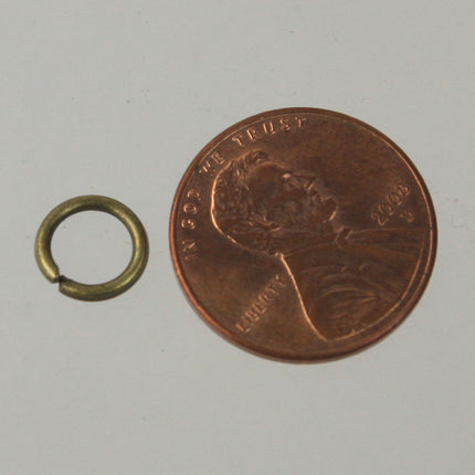 8mm Jump Rings, 100 Antique Brass Jump Rings / Bronze Open 8x1.2mm 16 Gauge 16G Link Connector Open Jump Rings O Ring 12x8mm