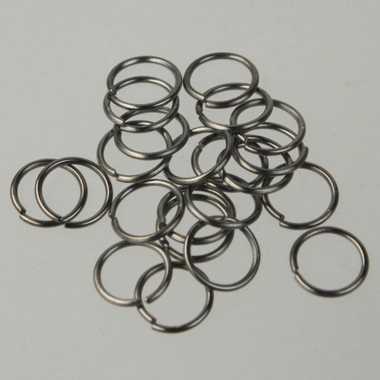 12mm Jump Rings, 50 Gunmetal Jump Rings Jumprings Open 12x1.2mm 16 Gauge 16G Link Connector Open Jump Rings - 12x12mm