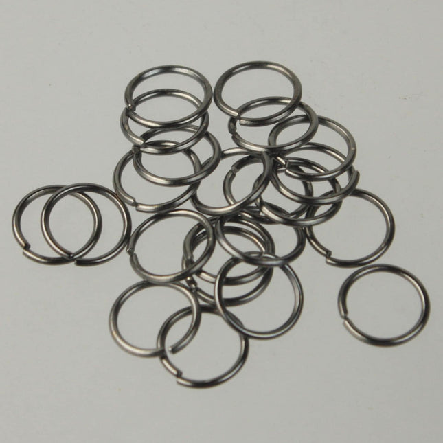12mm Jump Rings, 50 Gunmetal Jump Rings Jumprings Open 12x1.2mm 16 Gauge 16G Link Connector Open Jump Rings - 12x12mm