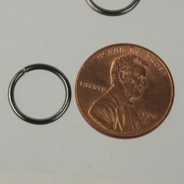 12mm Jump Rings, 50 Gunmetal Jump Rings Jumprings Open 12x1.2mm 16 Gauge 16G Link Connector Open Jump Rings - 12x12mm
