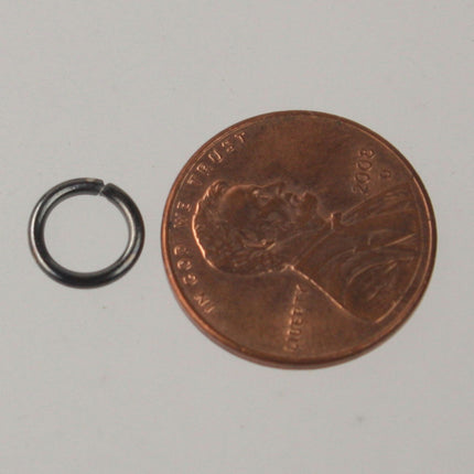 8mm Jump Rings, 100 Gunmetal Jump Rings Jumprings Open 8x1.2mm 16 Gauge 16G Link Connector Open Jump Rings - 12x8mm