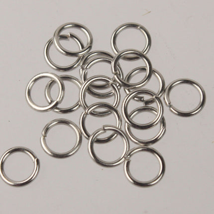 8mm Jump Rings, 100 pcs of Rhodium Jump Rings / Jumprings - 8mm 16 gauge 1.2 mm Link Connector Open Jump Rings 12x8mm