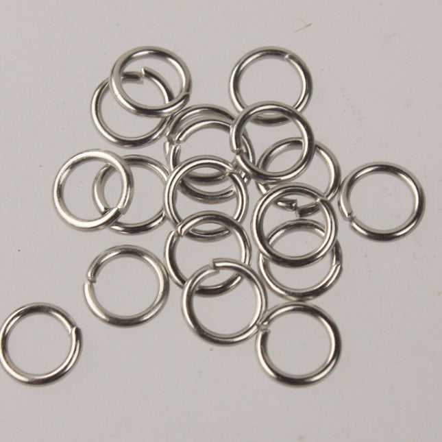 8mm Jump Rings, 100 pcs of Rhodium Jump Rings / Jumprings - 8mm 16 gauge 1.2 mm Link Connector Open Jump Rings 12x8mm