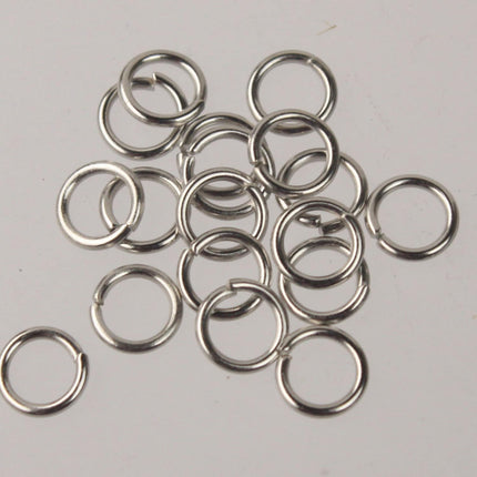 Wholesaler Lot 3000 pcs of 8mm Jump Rings, Rhodium Plated Jump Rings / Jumprings - 8mm 16 gauge 1.2 mm Link Connector Open Jump Rings 12x8mm