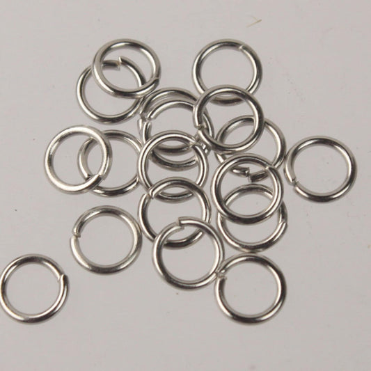 Wholesaler Lot 3000 pcs of 8mm Jump Rings, Rhodium Plated Jump Rings / Jumprings - 8mm 16 gauge 1.2 mm Link Connector Open Jump Rings 12x8mm