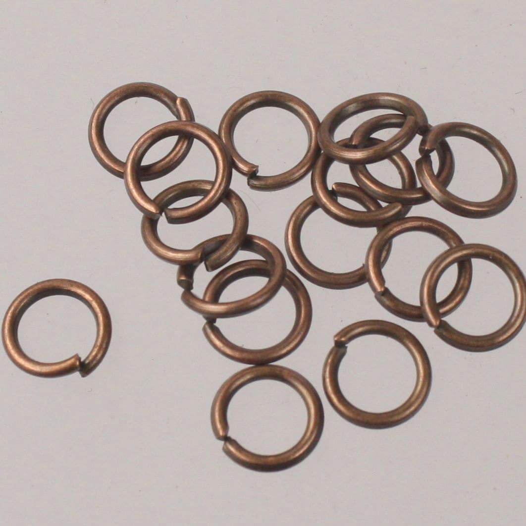 8mm Jump Rings, 100 Antique Copper Jump Rings Open 8x1.2mm 16 Gauge 16G Bulk Jumprings Jump Rings Link Connector Open Jump Rings O Ring