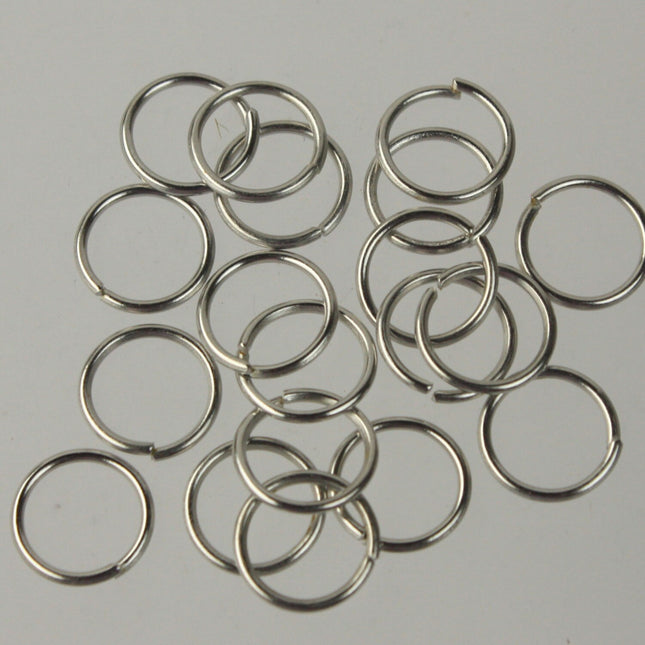 12mm Jump Rings, 50 pcs of Rhodium Jump Rings / Jumprings - 12mm 16 gauge 1.2 mm Link Connector Open Jump Rings 12x12mm