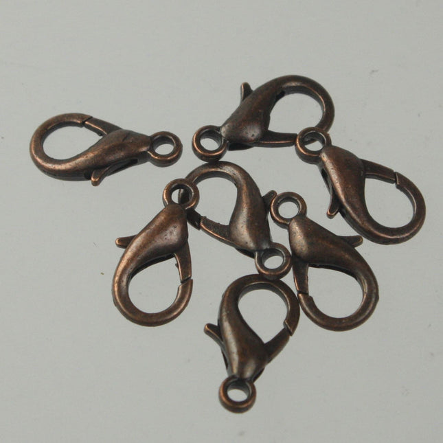 20 pcs of Antique Copper extra LARGE 16mm lobster claw clasp - 16x9mm - LOB16