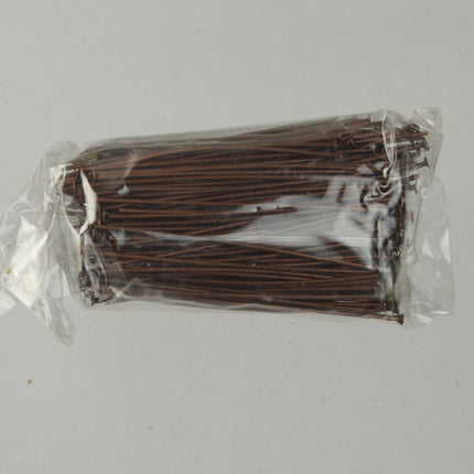 Bulk/FingerPick 250 pcs of Antique Copper round headpin - 38mm/1.5 inch 22 gauge - TPIN-22G-38