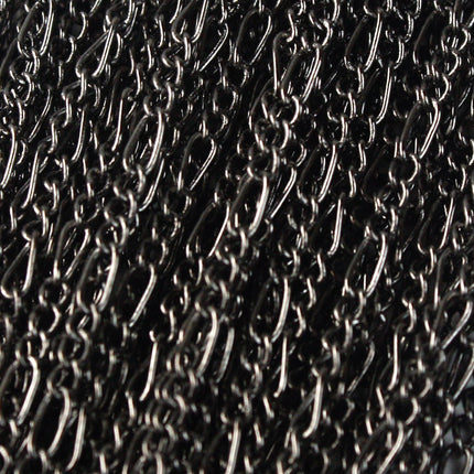 Gunmetal Figaro Chain Bulk, 100 feet of SOLDERED Chain FACET Sturdy figaro chain 1.8mm - Necklace   DIY Chain - 1.8FIGARO