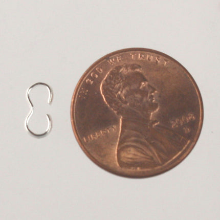 50 Silver Plated 3 Shape Connector Link - 8x4mm