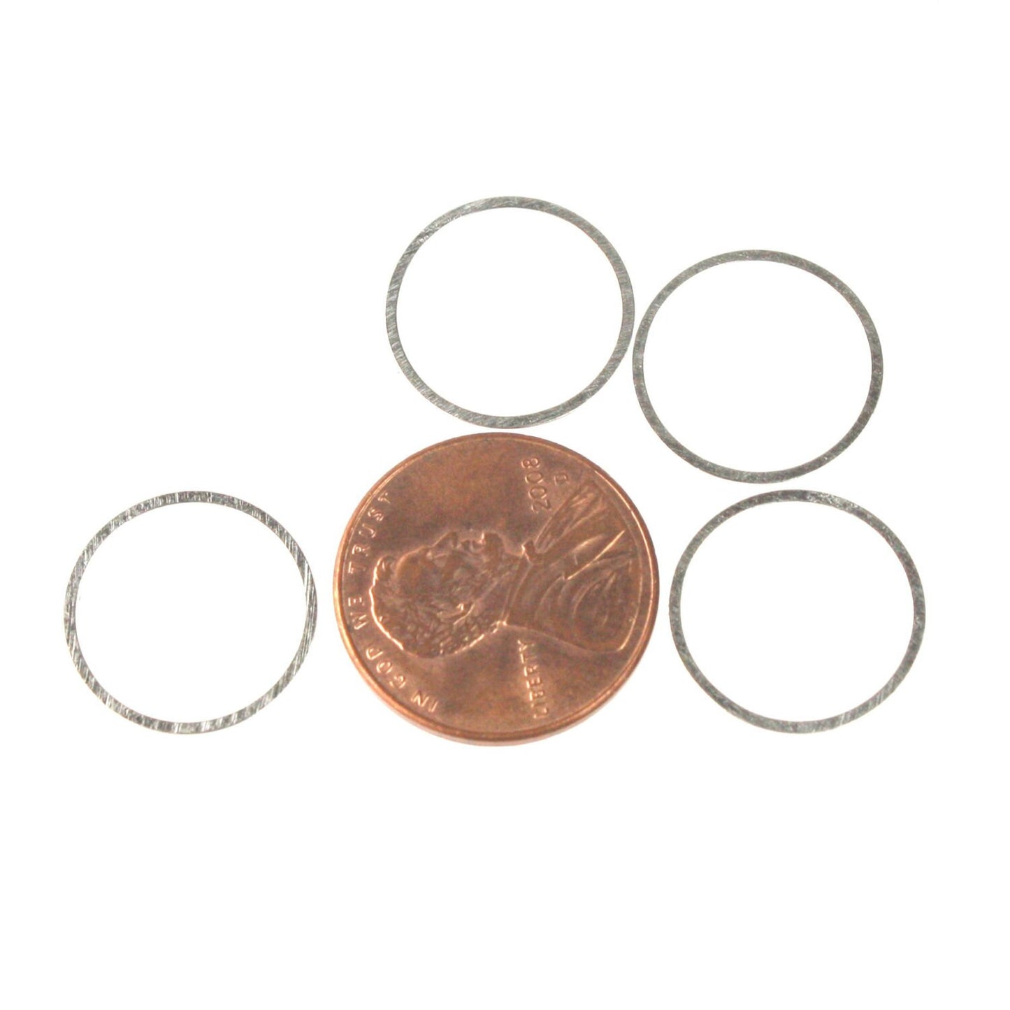20 pcs of Silver Plated Brass Soldered Ring - 15 mm 18G - Ship from California USA