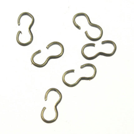 50 Antique Brass 3 Shape Connector Link - 8x4mm