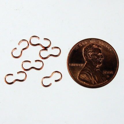 50 Copper 3 Shape Connector Link - 8x4mm - 3FIG