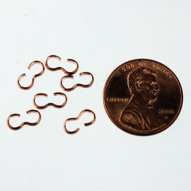 50 Copper 3 Shape Connector Link - 8x4mm - 3FIG