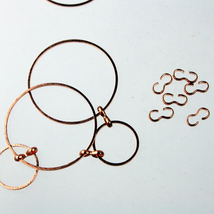 50 Copper 3 Shape Connector Link - 8x4mm - 3FIG