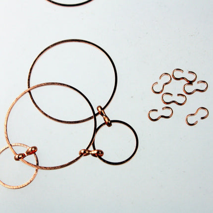 50 copper 3 Shape Connector Link - 8x4mm