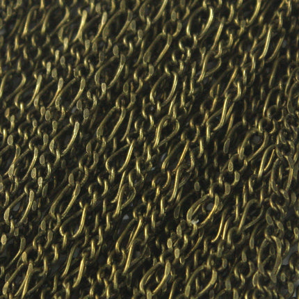 Antique Bronze Figaro Chain Bulk, 32 ft. Spool of Antique Brass SOLDERED Facet Sturdy figaro chain 1.8mm - Necklace Bracelet - 1.8FIGARO