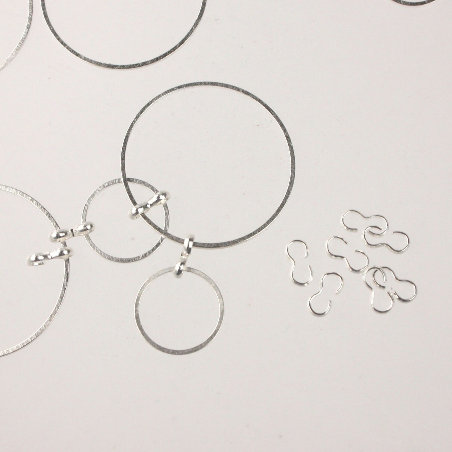 20 pcs of Silver Plated Brass Soldered Ring - 15 mm 18G - Ship from California USA