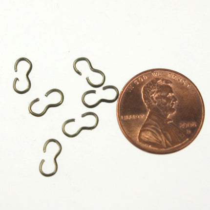 50 Antique Brass 3 Shape Connector Link - 8x4mm