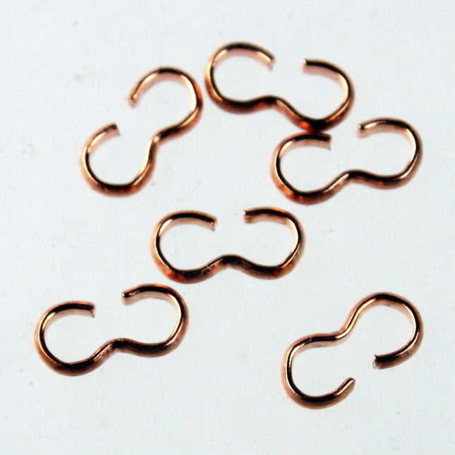 50 Copper 3 Shape Connector Link - 8x4mm - 3FIG