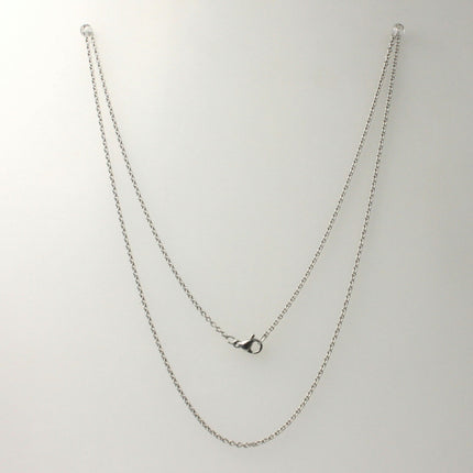 Ready to Wear Dainty Micro Stainless Steel Flat Cable Chain Necklace - 1.55mm - 0.3mm - 16/18/20/24 inch - with  Lobster Clasp - STNECT04