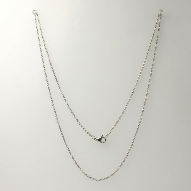 Ready to Wear Dainty Micro Stainless Steel Flat Cable Chain Necklace - 1.55mm - 0.3mm - 16/18/20/24 inch - with  Lobster Clasp - STNECT04
