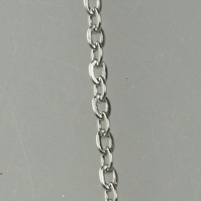Ready to Wear Dainty Micro Stainless Steel Flat Cable Chain Necklace - 1.55mm - 0.3mm - 16/18/20/24 inch - with  Lobster Clasp - STNECT04