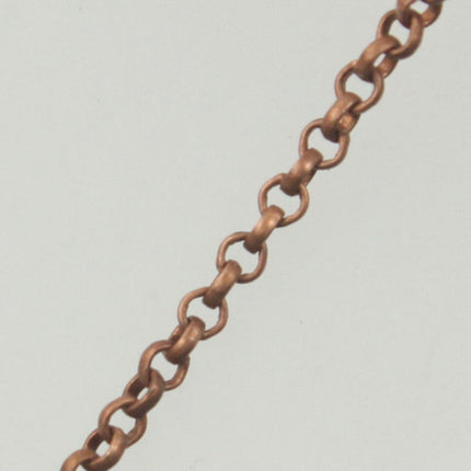 100 feet Antique Copper Rolo Chain SOLDERED Rolo Chain - 2.0mm 2mm Soldered Links bulk chain - 20BL